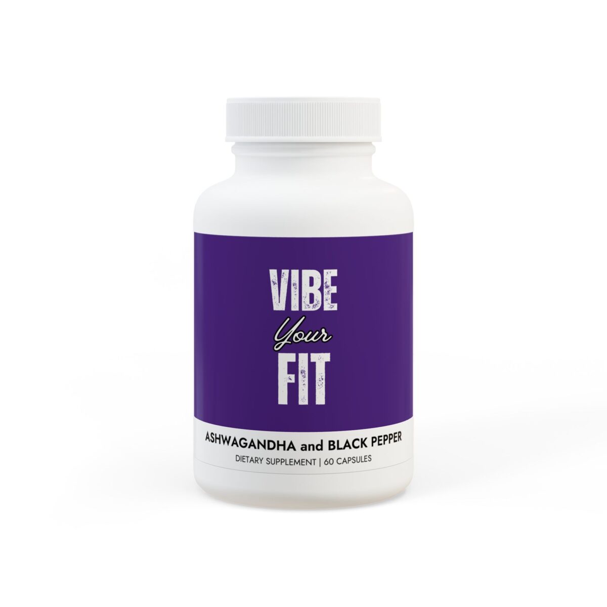 Ashwagandha and Black Pepper #Vibe Your Fit# Supplement (60 capsules)